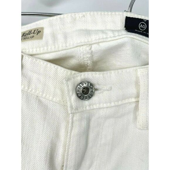 ADRIANO GOLDSCHMIED AG White The Stevie Roll-Up Crop Jeans Sz 27 New With Tag - Picture 5 of 13